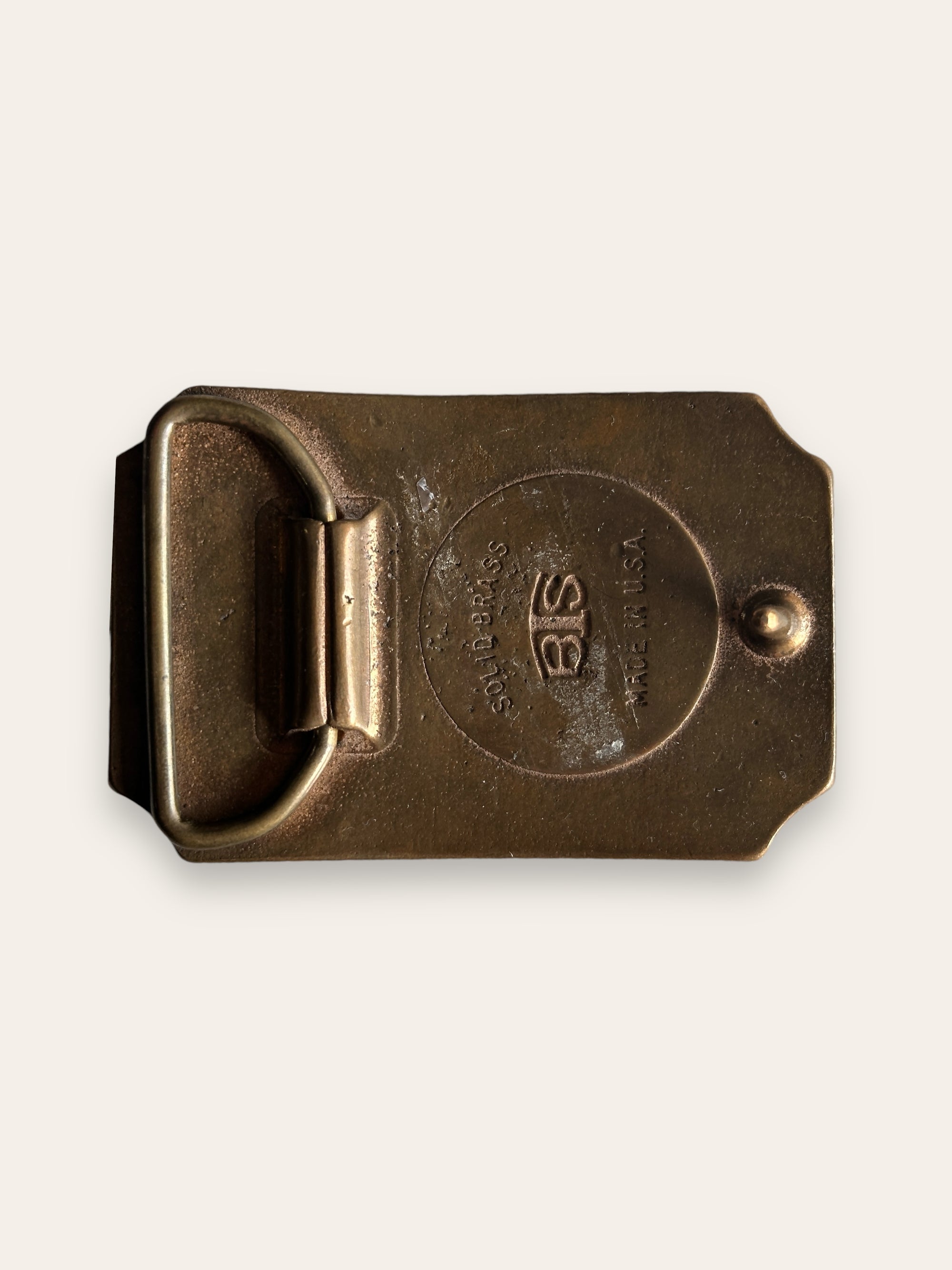 Vintage 1970’s Kletterwerks Leather & Brass Belt Buckle