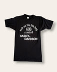 Vintage 1980s Harley-Davidson "8th Day God Created Harley" Old English T-Shirt | Mathews Des Moines 60s Logo Harley Tee