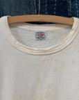 Vintage 1940-50’s Oneitaknit Cotton T-Shirt | Heritage Blank Antique White Undershirt