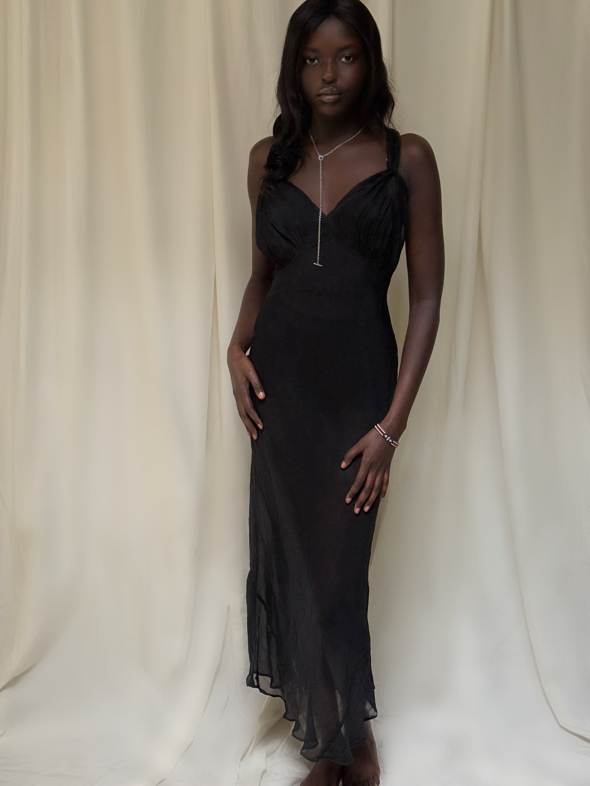 Vintage 1930’s Sheer Black Slip Dress