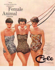 Vintage 1950’s Cole Of California Tiger Print Swimsuit