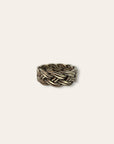 925 Sterling Silver Braided Rope Ring | Chunky Silver Band Rope Ring | Size 10
