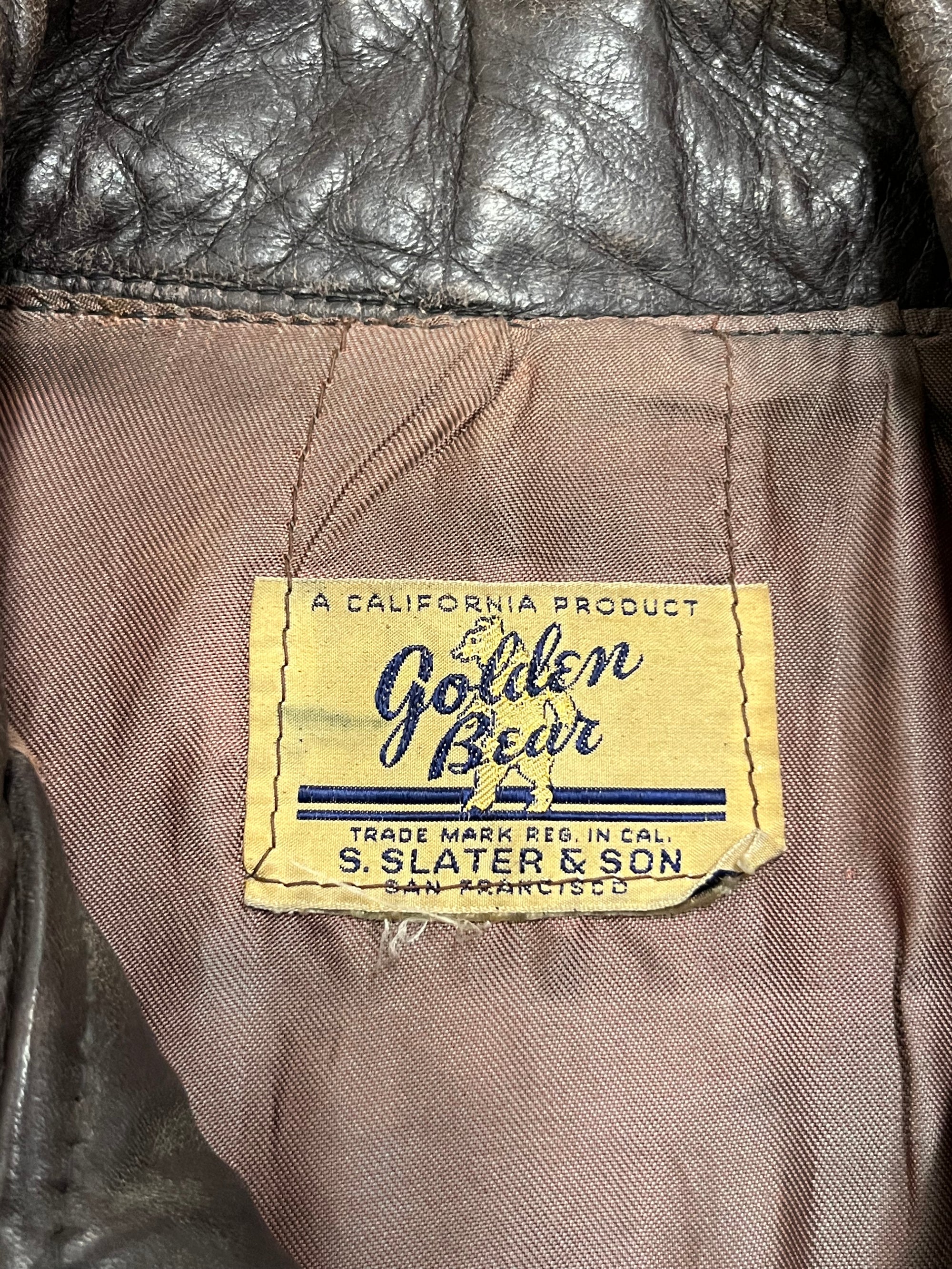 Vintage 1950’s Golden Bear Horsehide Leather Jacket