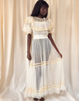 Vintage Edwardian Layed Mesh Tea Dress