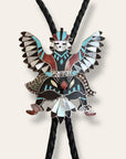 Vintage Zuni Knifewing Inlay by L.B. Chavez Bolo Tie