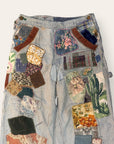 Vintage 1960’s Original Hippie Patched Lee Denim Jeans W:27
