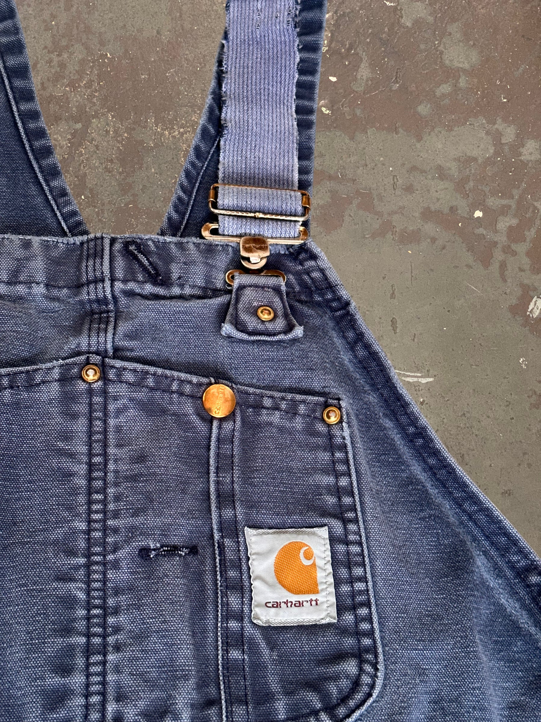 【Made in USA】Carhartt 100years オーバーオール Vintage Blue Carhartt Made in USA Lined Overalls – Afterlife Boutique