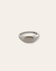 Sterling Silver Angled Signet Ring | Minimalist Stacking Ring