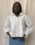 Edwardian cotton blouse with eyelet details circa 1900s