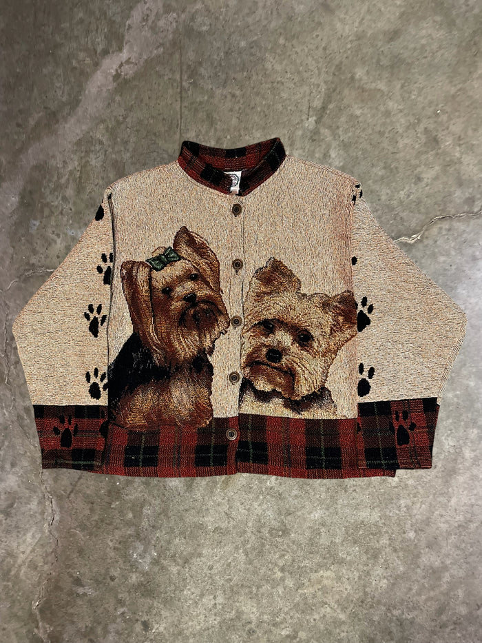 Vintage 1990’s Yorkie Terrier Sugar Street Weavers Jacket
