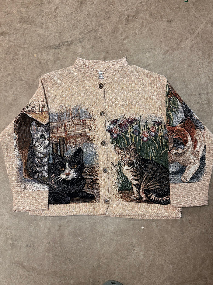Vintage 1990’s Cats Woven Jacket