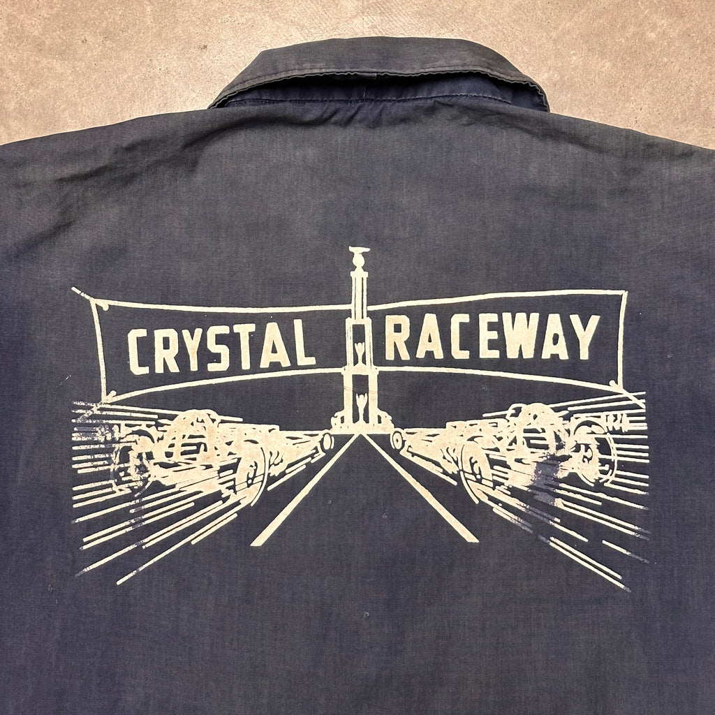 Vintage 1960’s Crystal Raceway Felt “Sir Jac” Drag Racing Jacket