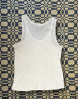 Vintage 1940’s Scoop Neck Cotton Tank | Heritage Blank Antique White Undershirt