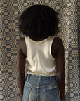 Vintage 1940’s Scoop Neck Cotton Tank | Heritage Blank Antique White Undershirt