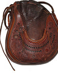Handmade 1960's Tooled Leather Purse
