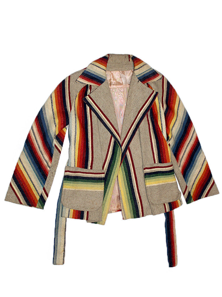 Vintage 50's Mexican Saltillo Blanket Jacket – Afterlife Boutique