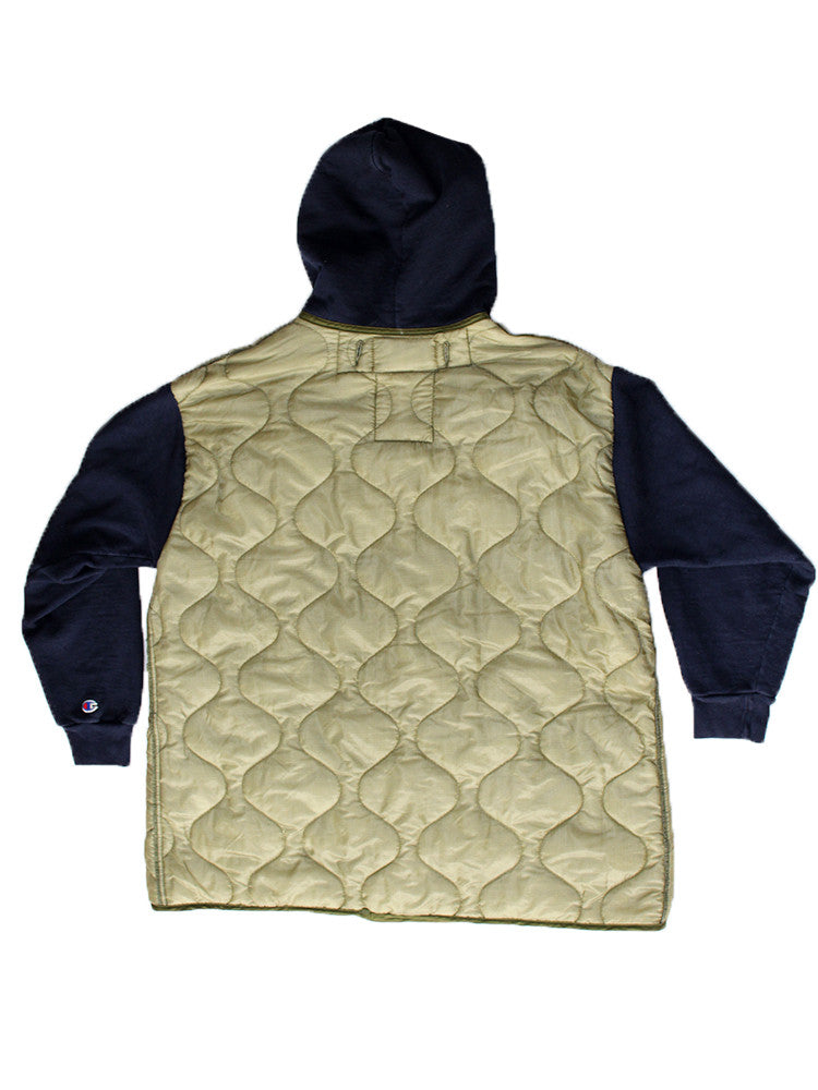 ALC-001 Hooded Reverse Weave Liner Parka Navy ///SOLD///