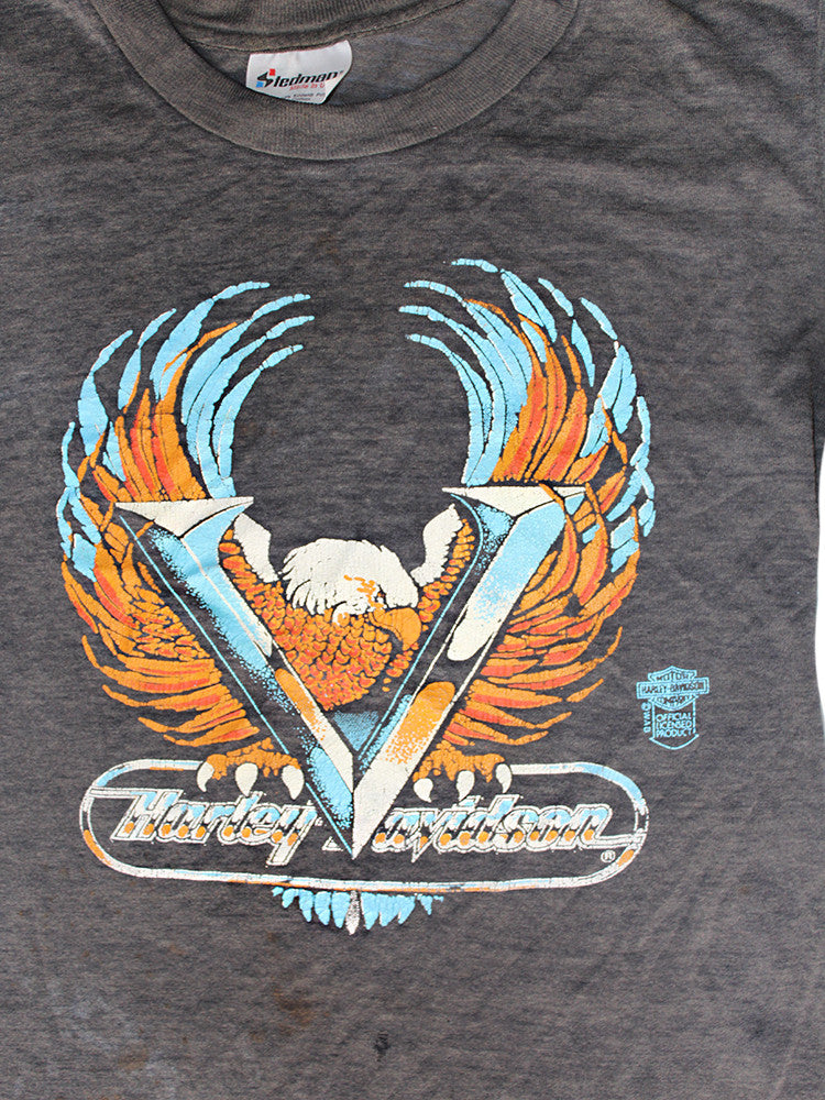 トップス 80'S Harley Davidson V-Twin T-Shirts/L Vintage 80's Harley Davidson Thin V Engine T-shirt ///SOLD