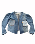 ALC-014 Denim Princess Sleeve Patchwork Jacket