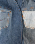 ALC-014 Denim Princess Sleeve Patchwork Jacket