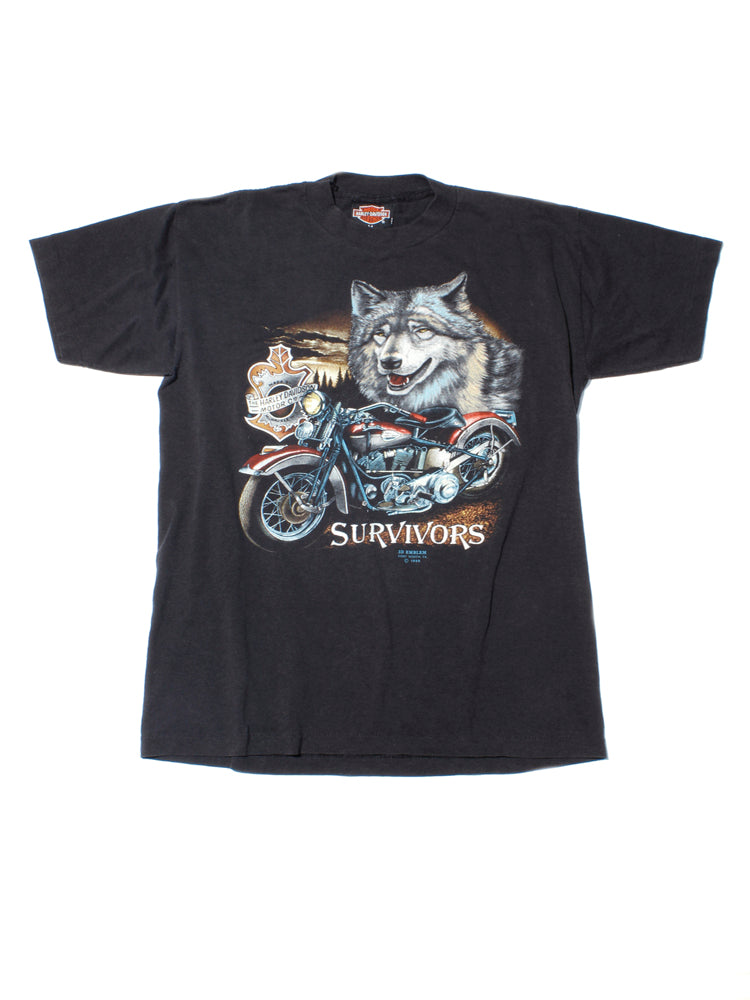 Harley Davidson Wolf T-shirt 1989 – Afterlife Boutique