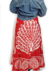 Vintage 70's Deadstock Peacock Wrap Skirt