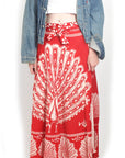 Vintage 70's Deadstock Peacock Wrap Skirt