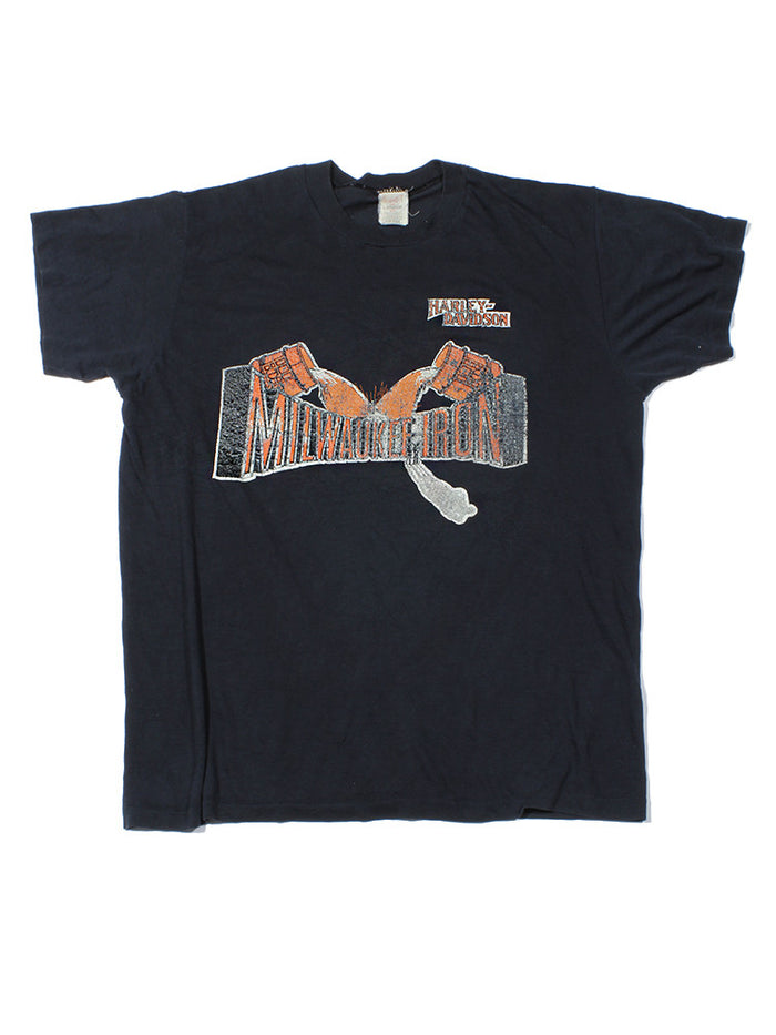 Milwaukee Iron Harley Davidson Vintage T-shirt 1980's