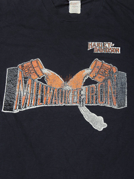 Milwaukee Iron Harley Davidson Vintage T-shirt 1980's – Afterlife