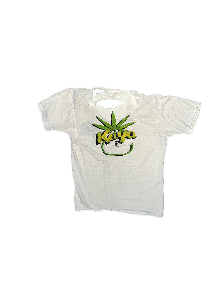 VINTAGE ヴィンテージ BOB MARLEY ボブマーリー Kaya カヤ Tシャツ サイズXL The Wailers ラスタ マリファナ 良品 中古 4b001525 Vintage 70's Bob Marley Kaya Shirt ///SOLD/// – Afterlife Boutique