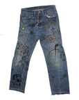 Vintage 60's Original Handmade Hippie Art Levi's Big E Redline Denim ///SOLD///