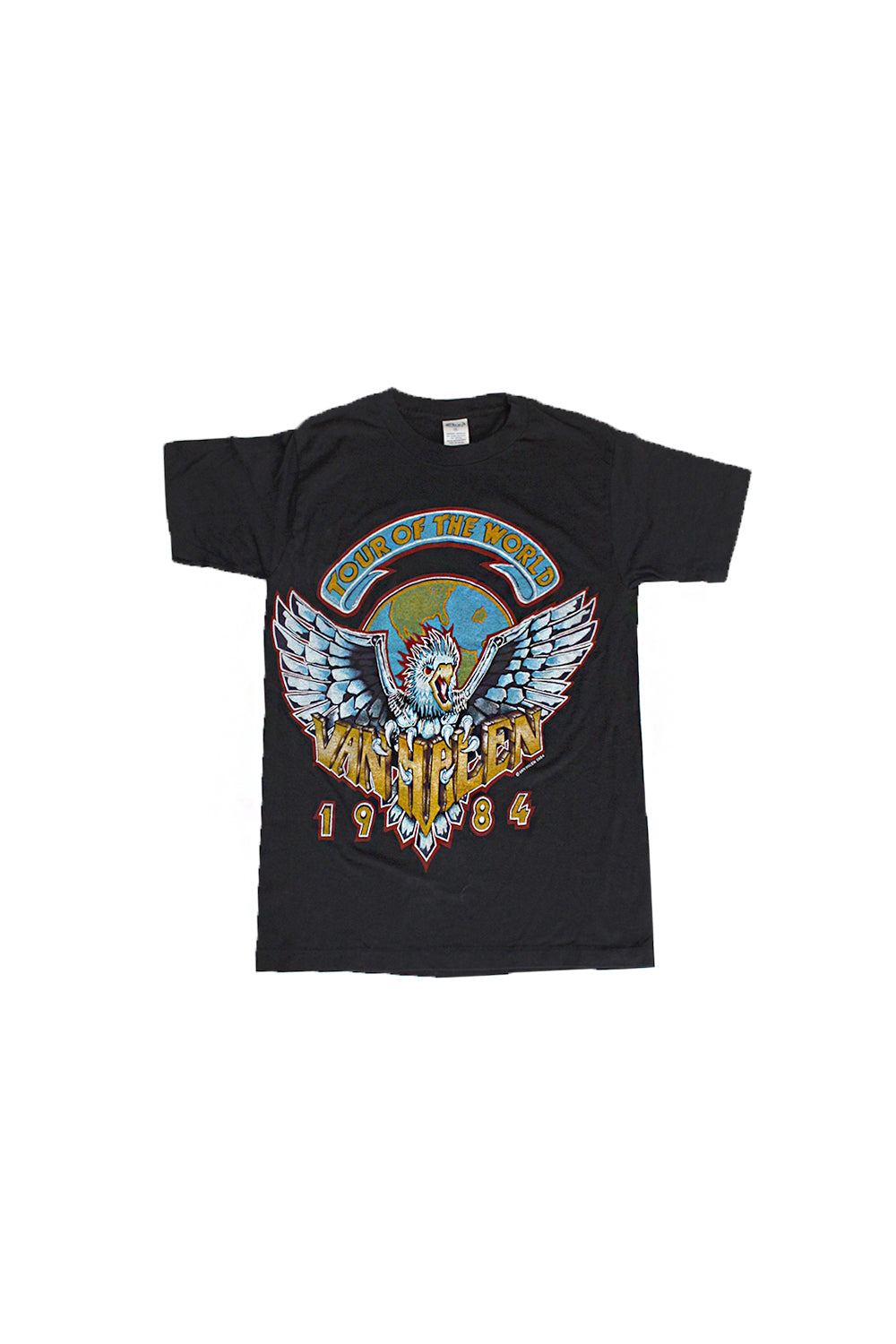 Vintage 80's Deadstock Van Halen Tour Of The World T-shirt