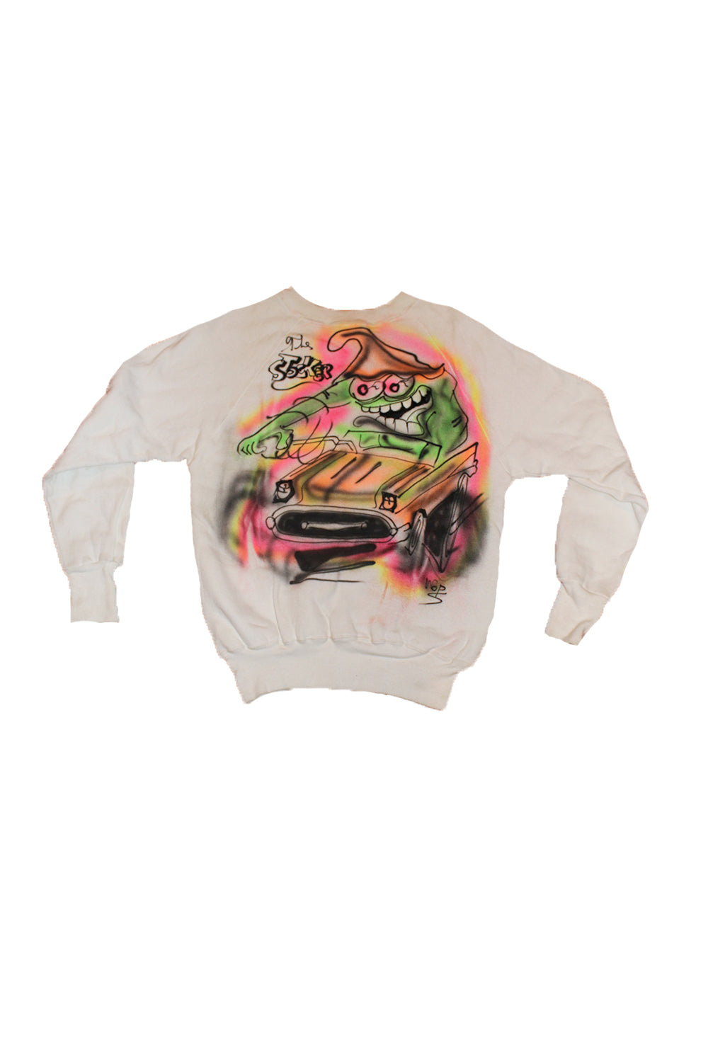 Vintage 60's Original Airbrush Drag Racing Hot Rod Art Sweatshirt "The Stocker"