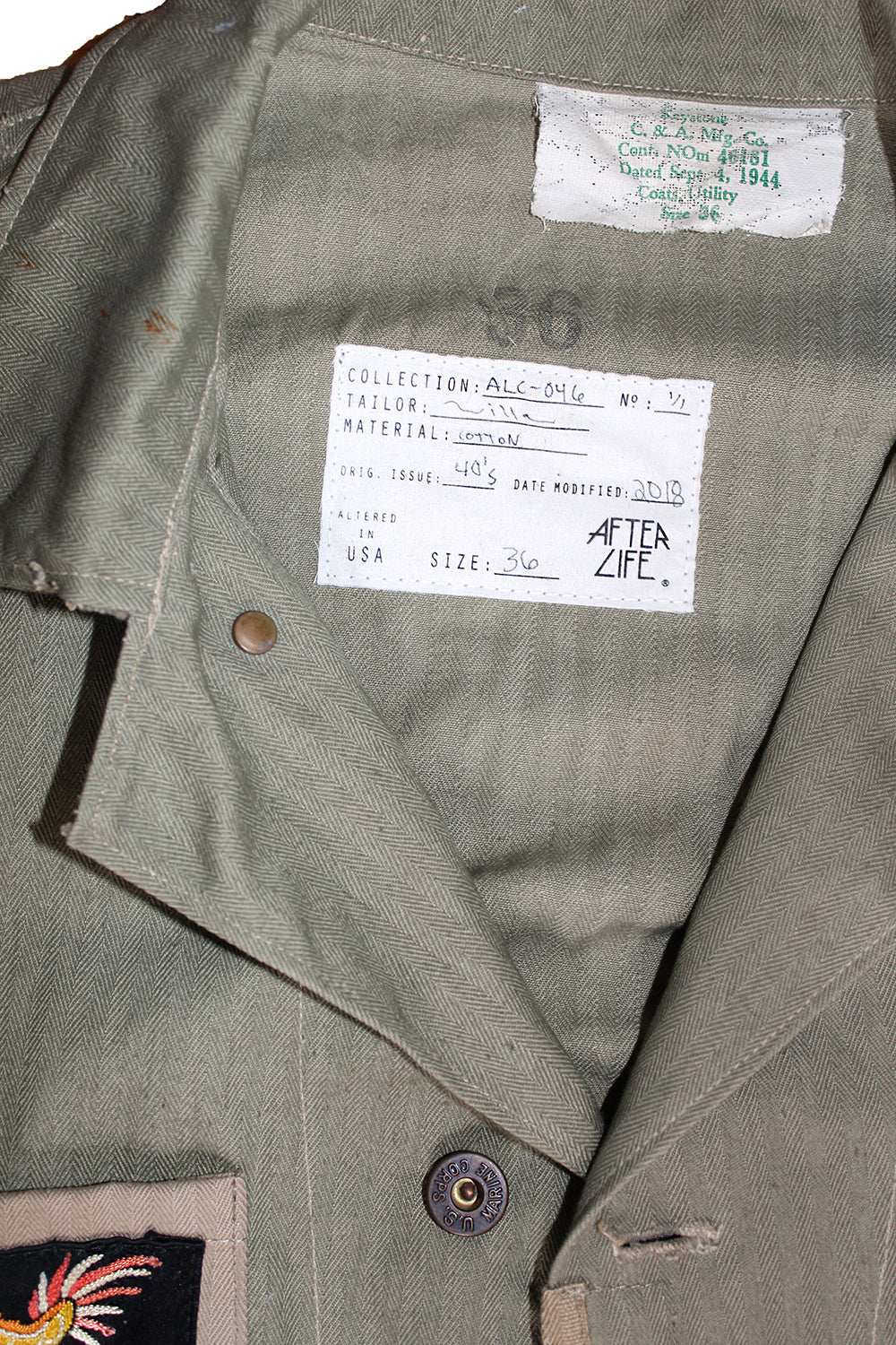 ALC-046 Custom U.S. WWII USMC HBT Herringbone Twill P41 Utility Jacket