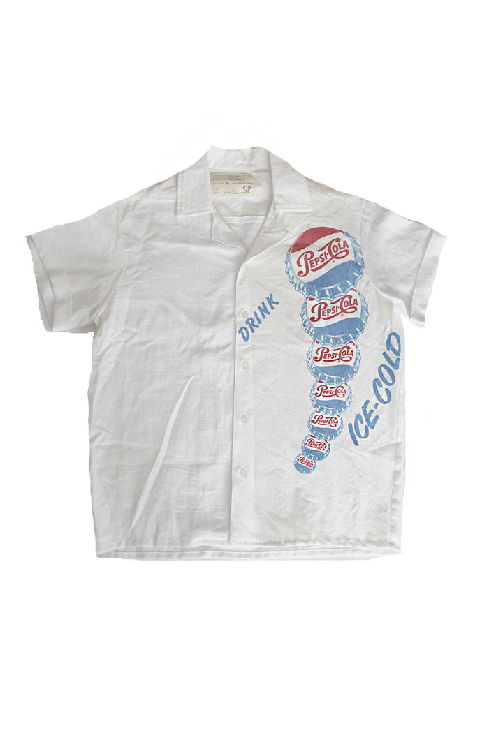 ALC-067 Vintage 60's Pepsi Ice cold Linen Shirt ///SOLD///