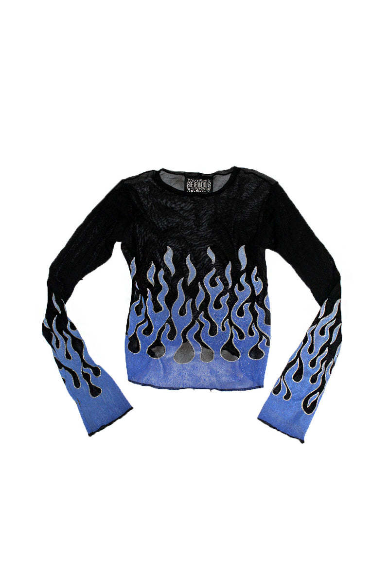 VTG 90s DKNY Flame Mesh Top VTG 90s DKNY Flame Mesh Top