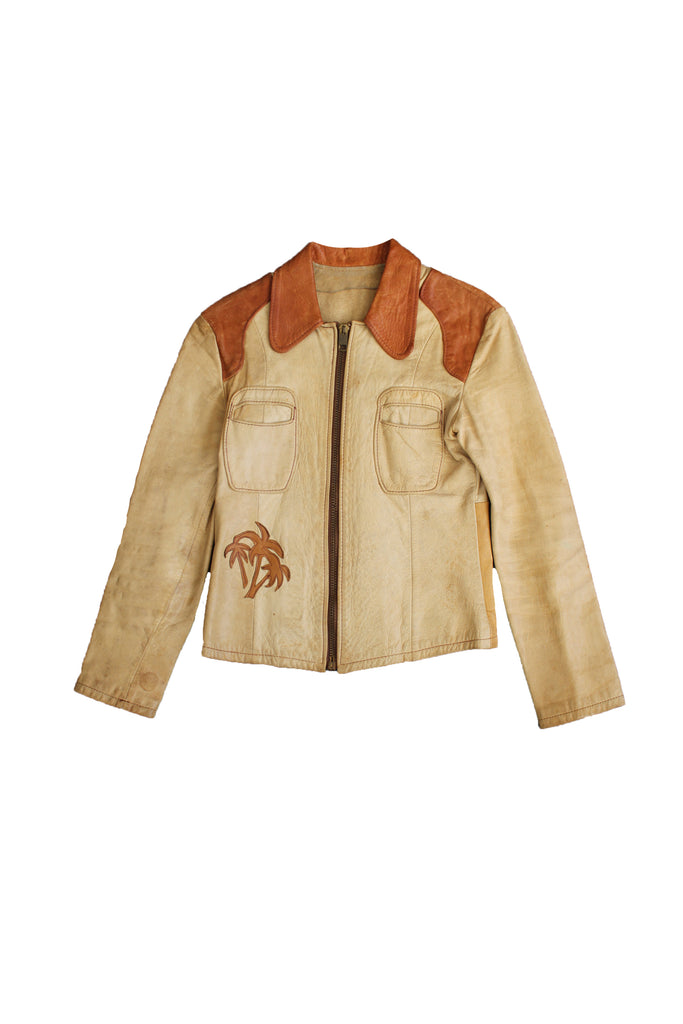 Vintage 70's East West Musical Instruments CAMEL Leather Jacket