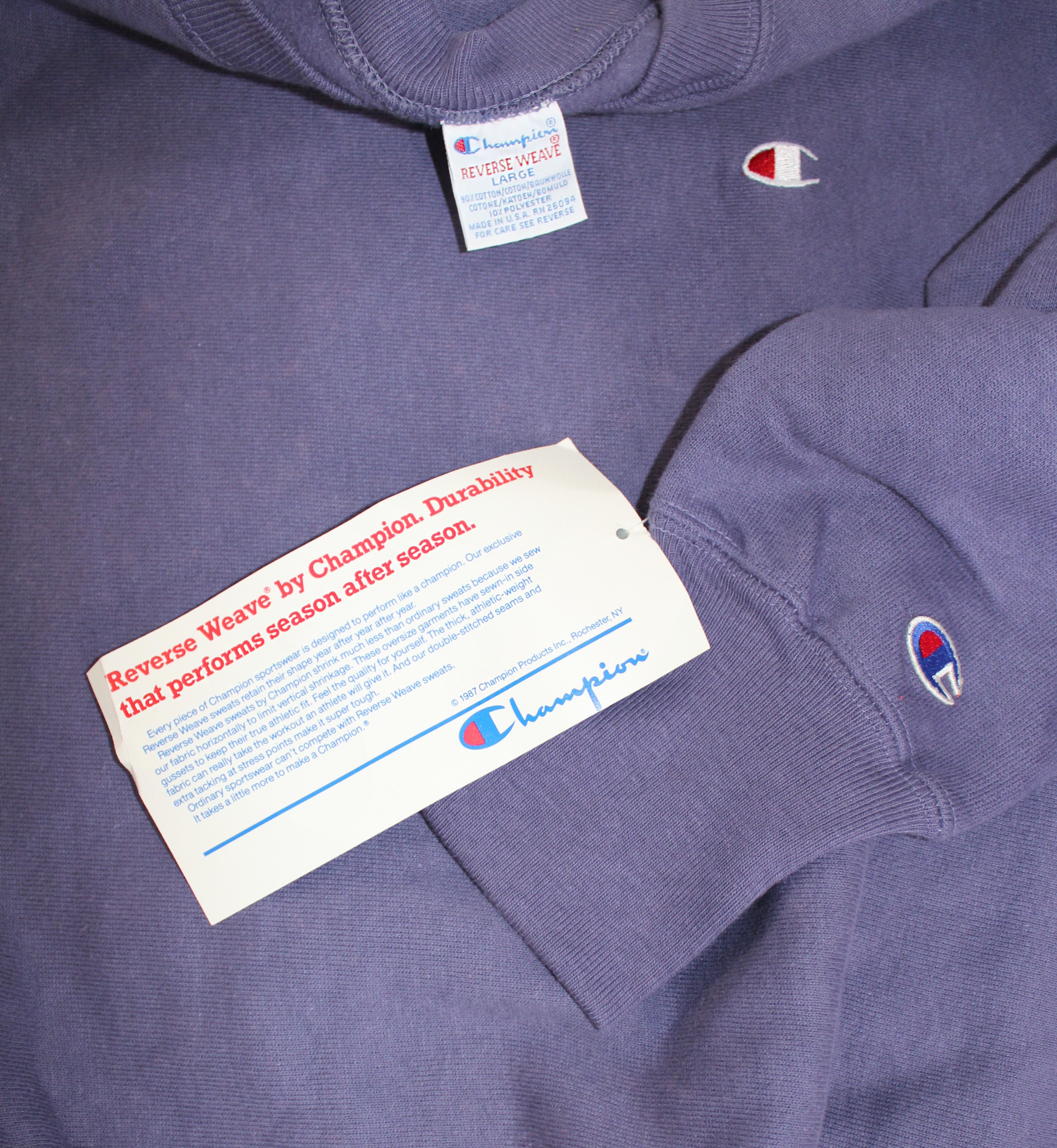 Vintage 90's Deadstock Champion Reverse Weave Grape – Afterlife