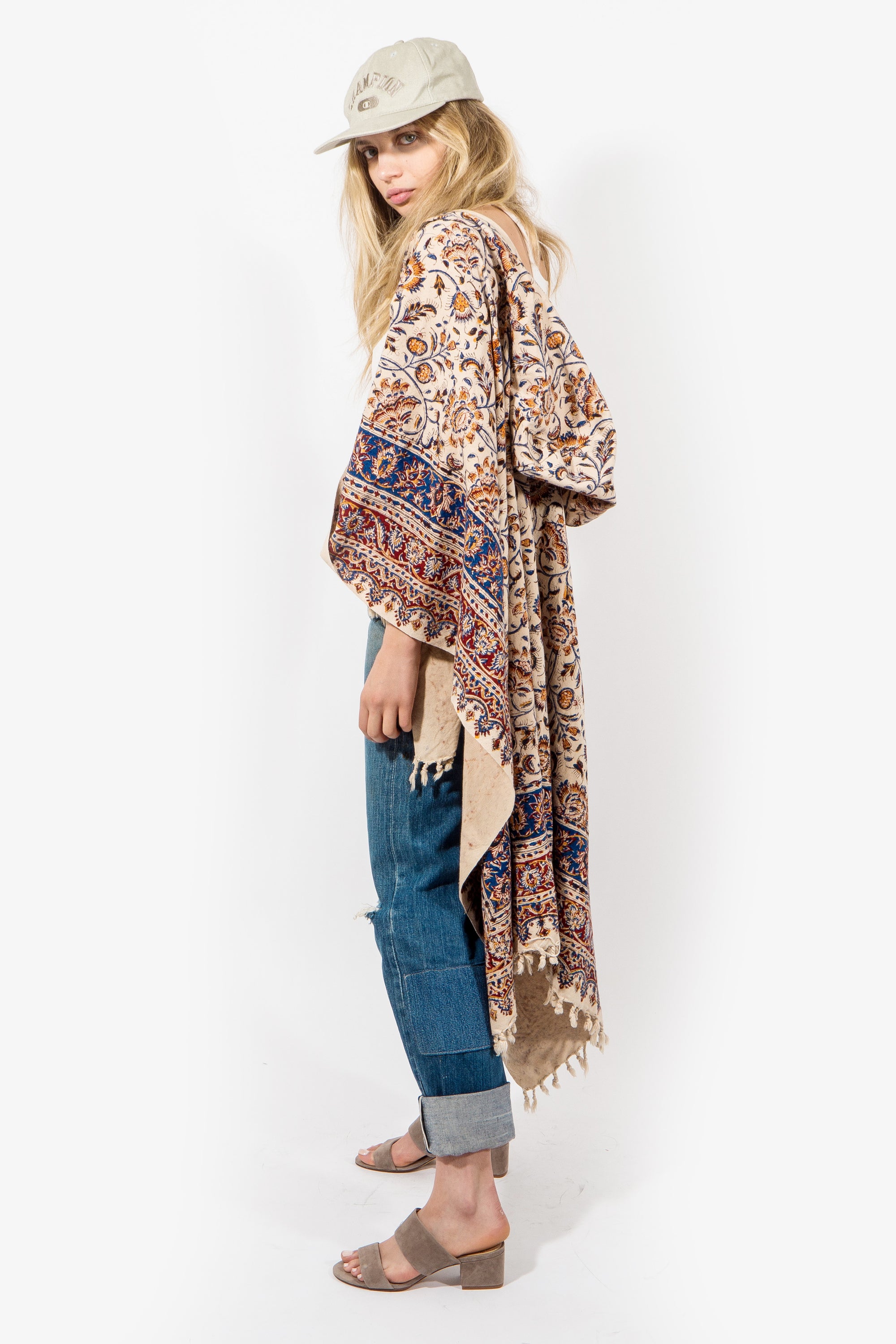 ALC-010 Kalamkari Hooded Poncho