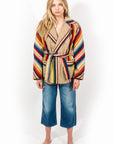 Vintage 50's Mexican Saltillo Blanket Jacket