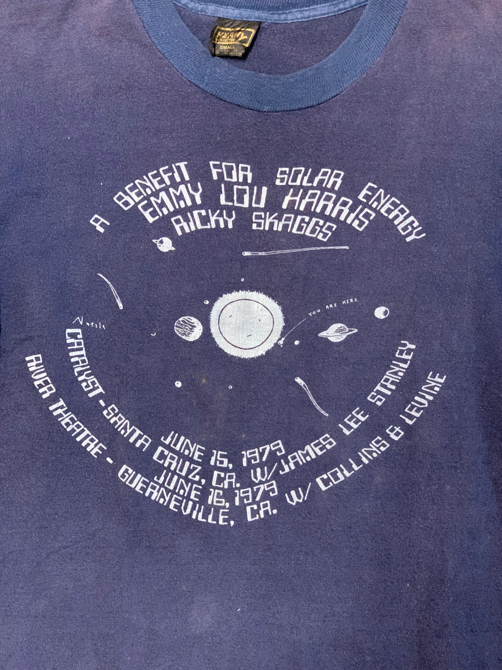 Vintage 70’s Emmy Lou Harris Solar Energy Benefit T-Shirt