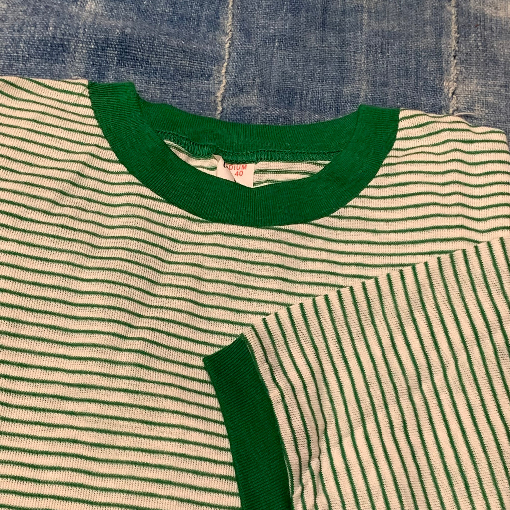 Vintage Deadstock 1960’s Green Striped Ringer T-Shirt