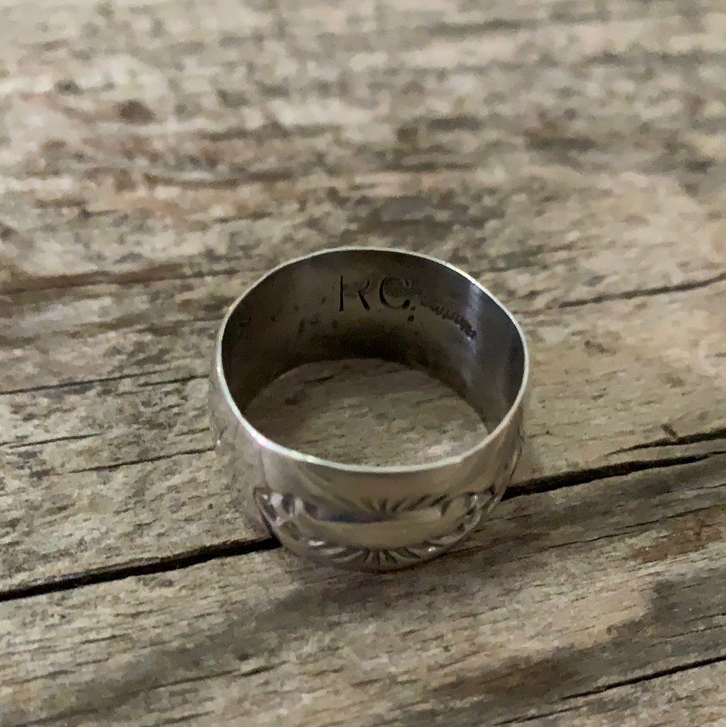 Vintage Navajo Silver Ring Size 9.5