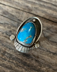 Vintage Native American Turquoise Silver Ring size 7 ///SOLD///