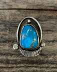 Vintage Native American Turquoise Silver Ring size 7 ///SOLD///