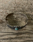 Vintage Native American Silver Arrow Turquoise Bracelet