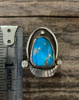 Vintage Native American Turquoise Silver Ring size 7 ///SOLD///