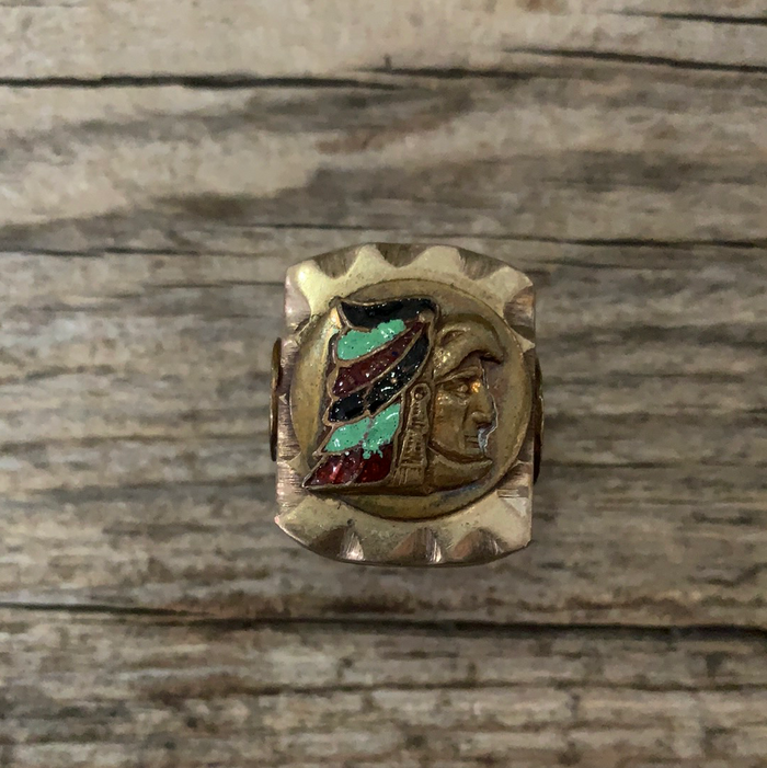 Vintage 1940’s Mexican Biker Ring Size 9.75