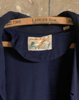 1950’s Solid Navy Blue Hawaiian Shirt Jacket By Mack