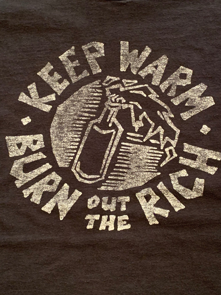Vintage 90's Poison Idea Keep Warm Burn Out The Rich T-Shirt